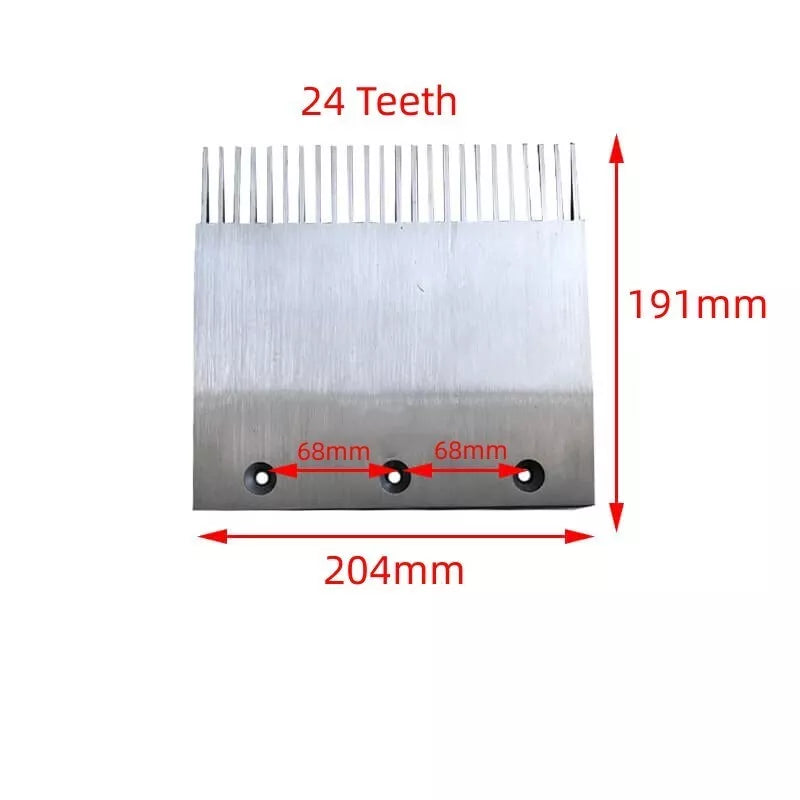 5PCS/LOT 4090150000 Escalator Travellator Aluminum Comb 24T L=204 W=191 mm 3 Holes