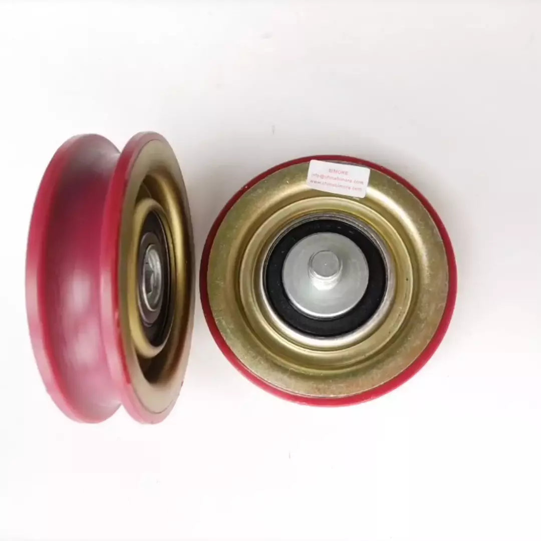 10PCS/LOT 74*19 mm V30 Elevator Door Hanger Roller Red Wheel OD 74mm W 19mm Bearing