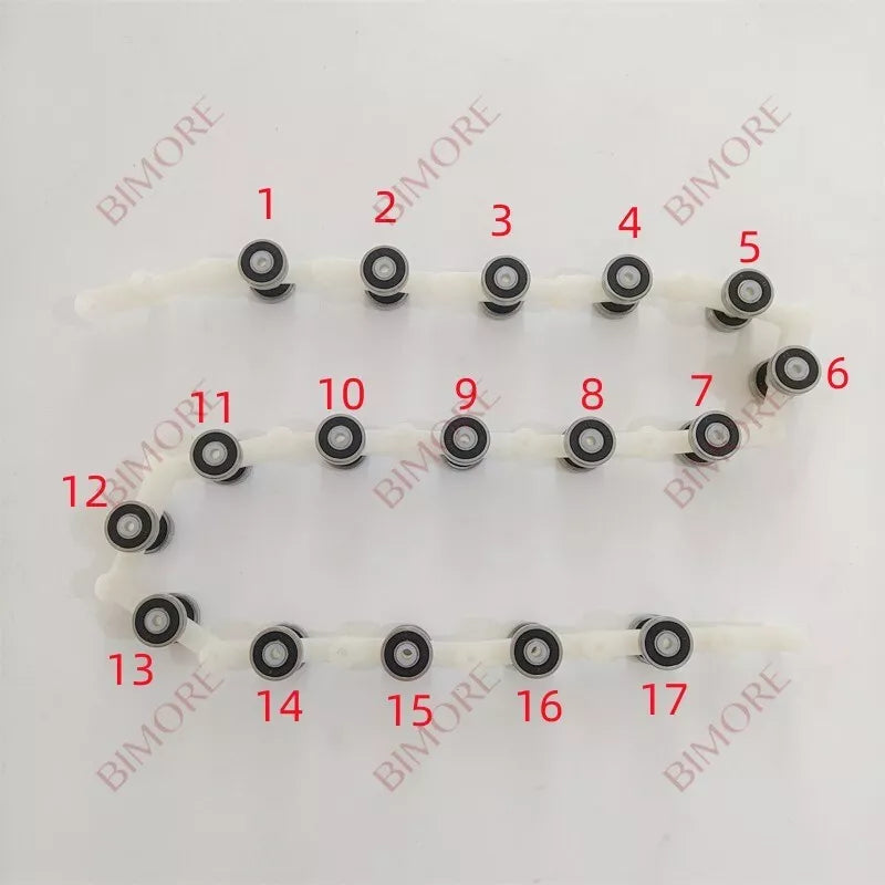 4 piezas/lote SCH409585 Cadena de pasamanos de escalera mecánica con 17 pares de rodamientos 609RS dobles