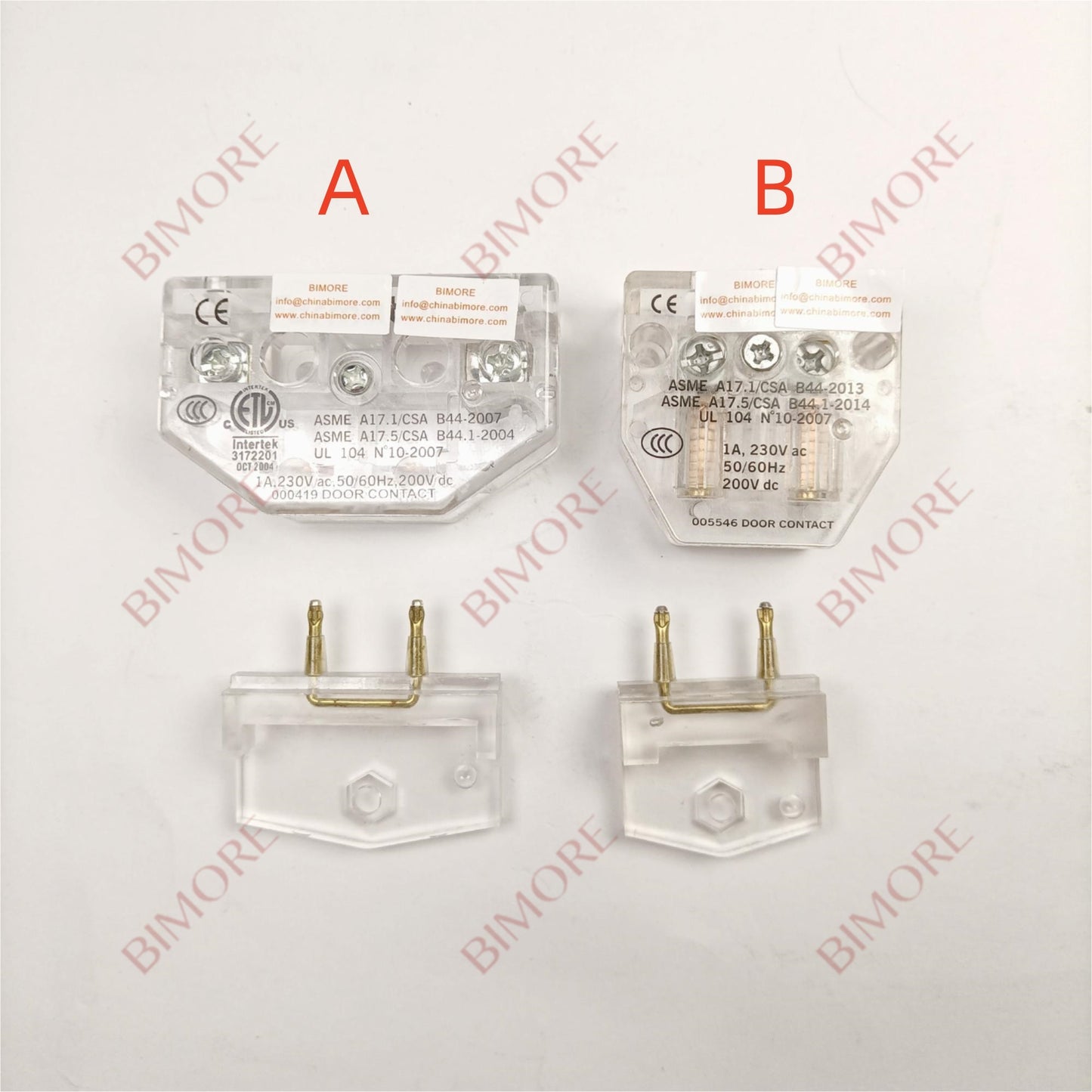 10SETS/LOT Elevator Door Contact Trapezoidal Lock Switch L=40mm/60mm ASME 005546 000419