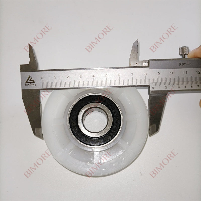 10PCS/LOT 85*20*6204 Elevator Door Hanger Roller OD 80 H 20mm Bearing 6204 White Nylon