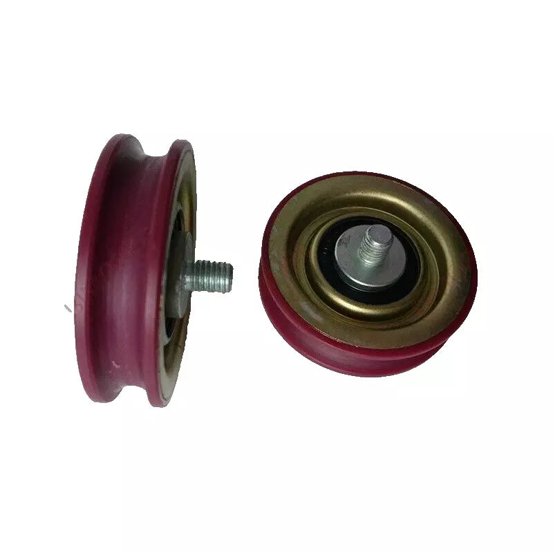 10PCS/LOT 74*19 mm V30 Elevator Door Hanger Roller Red Wheel OD 74mm W 19mm Bearing