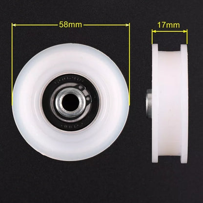 20PCS/LOT Elevator Door Hanging Wheel Wire Rope Roller OD58 W17 mm 6002 58*17*6002
