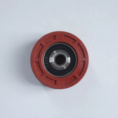 Lote de 10 rodillos para puerta de ascensor, color rojo, 56 x 16 x 6202, 56 x 12 x 6202, diámetro exterior de 56 mm, ancho de 16 mm, rodamiento 6202 M10