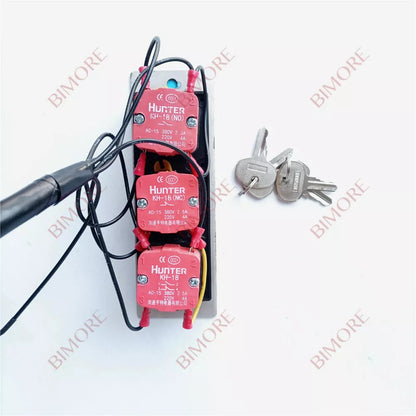 1 SET/LOTE Interruptor de llave de parada de emergencia para escalera mecánica Bloqueo de energía