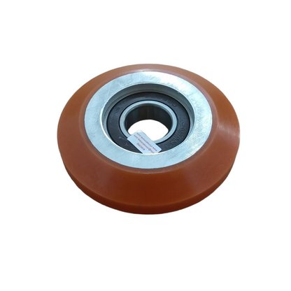 5PCS/LOT Elevator R3 High Speed Guide Shoe Roller 100*25*6205 OD 100mm W 25mm Bearing 6205 Orange Wheel Working Face W 9mm
