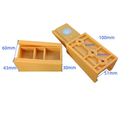 10PCS/LOT Elevator Flat Cable Fixing Bracket Yellow Plastic Box Lift Parts 100*60 mm L 100mm W 60mm Opening W 50mm