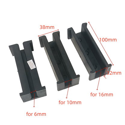 10PCS/LOT Elevator Guide Shoe Insert 100*6/10/16 Black Lining for Lift 6mm 10mm 16mm Rail Parts
