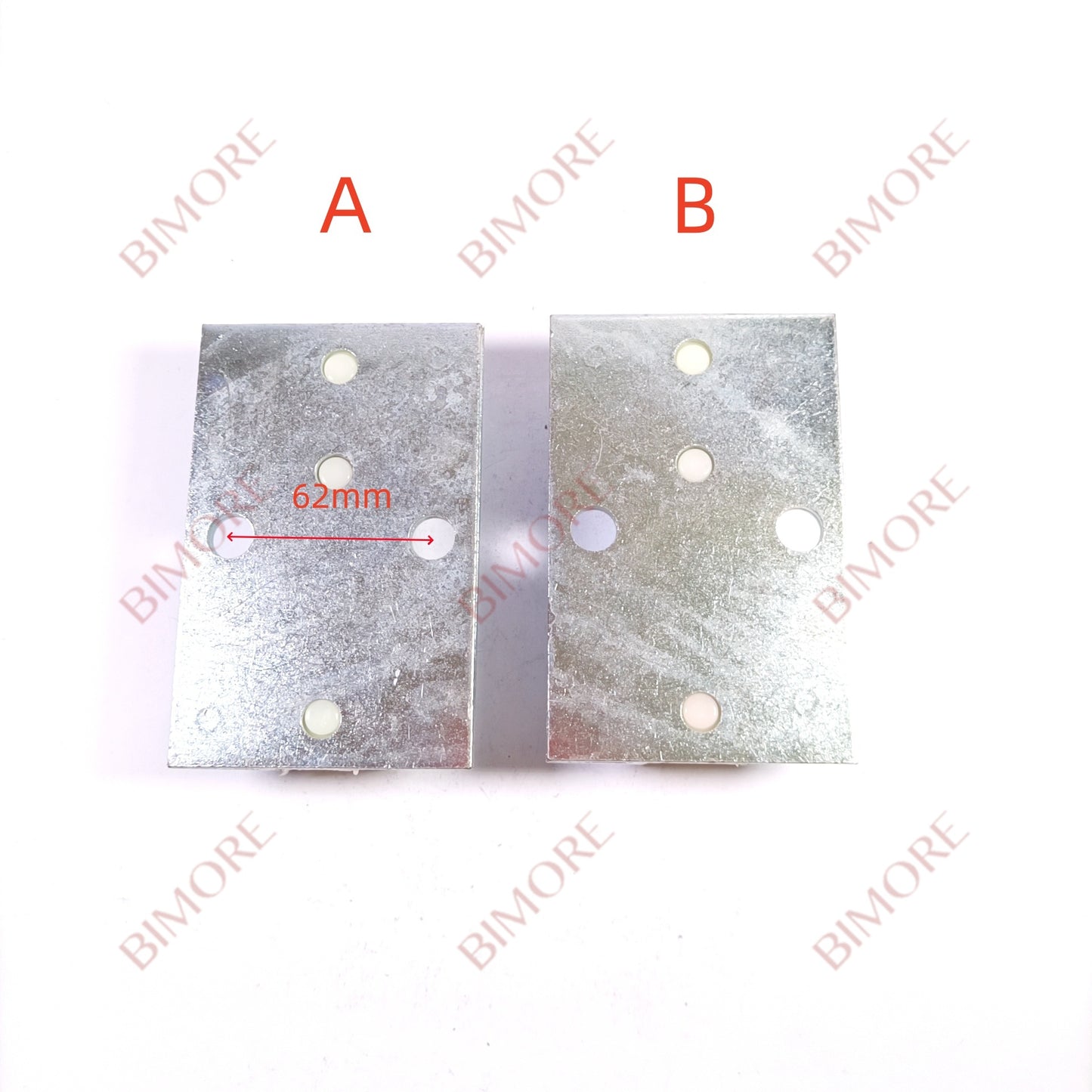 Lote de 4 zapatas guía para contrapeso de elevador DX4D (largo x ancho x alto): 140 mm, ancho x 92 mm, altura x 33 mm, para reemplazo de 10/16 mm.