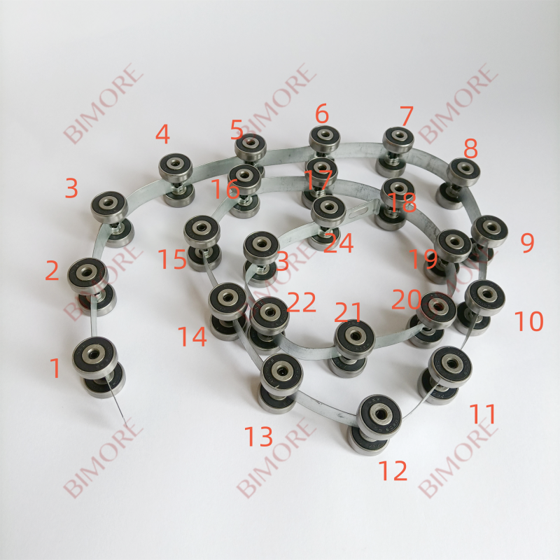 Lote de 4 cadenas giratorias para escaleras mecánicas (24 juntas), 1737525800