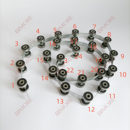 4PCS/LOT Escalator Newel Rotary Chain 1737525800 24 pairs of bearing wheels 608