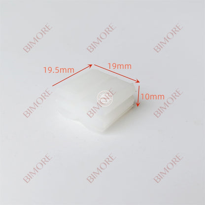 Lote de 100 unidades de deslizadores de elevador BIMORE 300P V30 5400 (largo x ancho x alto): 19,5 mm, ancho x 19 mm, altura x 10 mm.