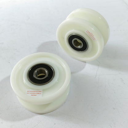 10PCS 70*35*6201 GAA456DJ Elevator Door Hanger Roller Green Wheel OD70MM H35MM Bearing 6201