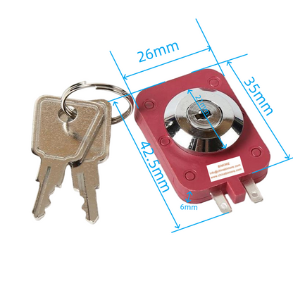 Elevator Fire Lock ZL 201220187507.9 Use for BLT Lift Spare Parts Red Square Lock Key