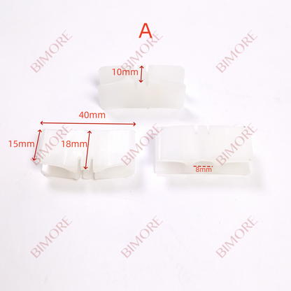 50 piezas/lote 50 piezas de deslizadores de zapata para guía de puerta de ascensor (largo 40 mm, alto 42 mm/50 mm, sótano 18/25 mm)