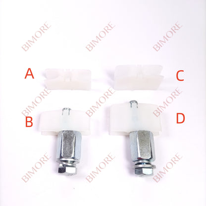 50 piezas/lote 50 piezas de deslizadores de zapata para guía de puerta de ascensor (largo 40 mm, alto 42 mm/50 mm, sótano 18/25 mm)