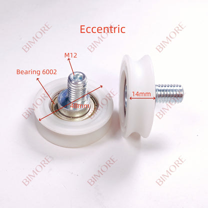 Lote de 20 rodillos elevadores concéntricos/excéntricos, 48 ​​x 14 x 6002, diámetro 48 mm, ancho 14 mm, M12