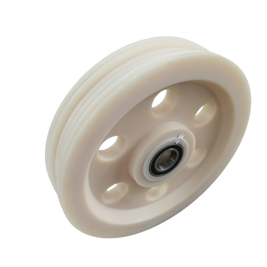 1PC/LOT 506/508/510 Escalator Drive Roller GOA2215AB9 GO2215AB9 320x65x6007 for 6PM3327 Multi Wedge Belt Wheel 6-Slot Nylon OD 320mm W 65mm Double Bearing 6007