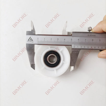 20PCS/LOT Elevator Door Hanger Roller for QKS11 Size:54x17x6200 White Nylon Wheel OD 54mm W 17mm Bearing 6200