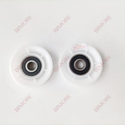 20PCS/LOT Elevator Door Hanger Roller for QKS11 Size:54x17x6200 White Nylon Wheel OD 54mm W 17mm Bearing 6200