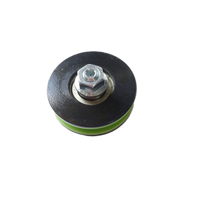 Lote de 10 rodillos para puerta de ascensor FAA456X1 con eje D56/10 mm, ancho 16 mm, M10, color verde, 56 x 16 mm