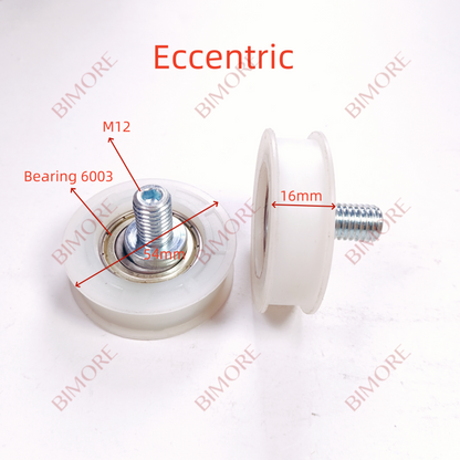 Lote de 20 rodillos elevadores concéntricos/excéntricos de 56 x 16 x 6003 mm de diámetro exterior (OD56 mm) y 16 mm de ancho.