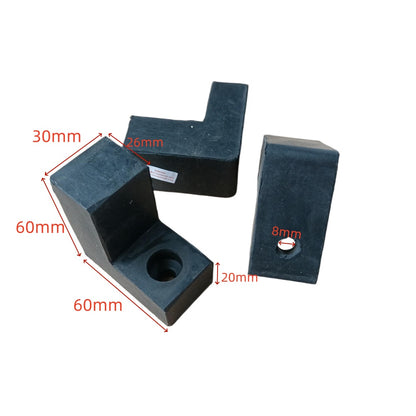 10PCS/LOT Elevator Shock Absorber Block L-shaped Black Rubber Lift Spare Parts 30*60*60 L 60mm W 30mm H 60mm