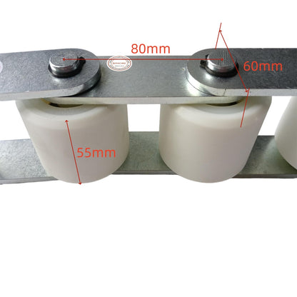 1PC/LOT Escalator Parts Handrail Pressure Chain 9 Rollers D 60mm W 55mm Pitch 80mm