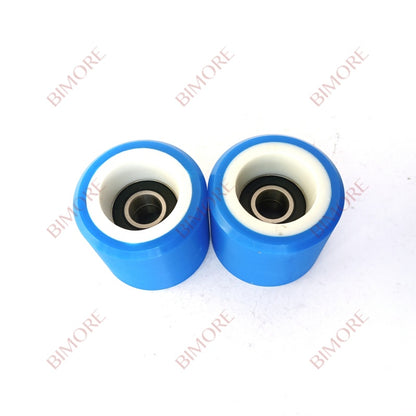 Lote de 20 rodillos de soporte para pasamanos de escalera mecánica XAA290CZ1, color azul, 60 x 55 x 6202 mm de diámetro exterior, 60 mm de ancho y 55 mm de ancho.