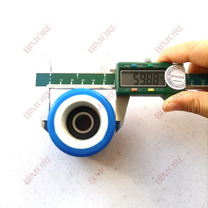 Lote de 20 rodillos de soporte para pasamanos de escalera mecánica XAA290CZ1, color azul, 60 x 55 x 6202 mm de diámetro exterior, 60 mm de ancho y 55 mm de ancho.