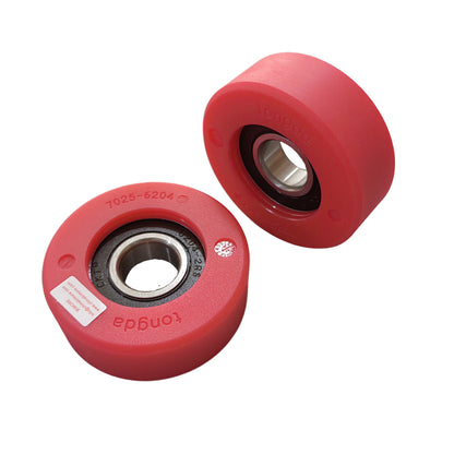 100pcs Escalator Roller OD=70MM W=25MM Bearing 6204 70*25*6204 Red Roller 7025-6204