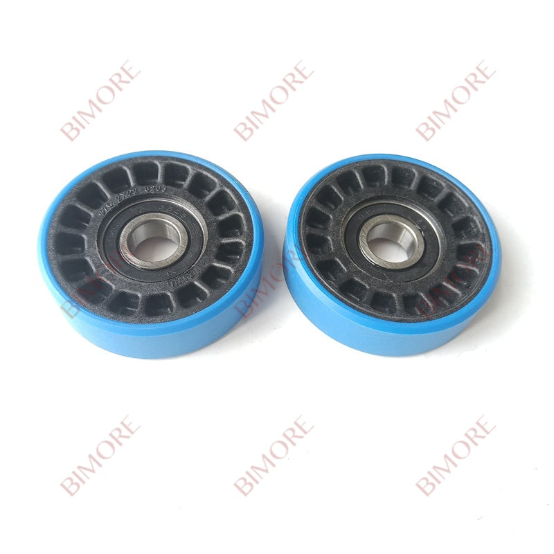Lote de 50 rodillos para escaleras mecánicas 76,2 x 22-6203. Diámetro exterior: 76,2 mm. Altura: 22 mm. Diámetro interior: 12 mm. Rodamiento: 6203.