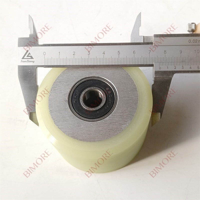 Lote de 10 rodillos tensores para cadena de escalera mecánica GAA332Z, diámetro exterior: 76 mm, altura: 54 mm, rodamiento 6201