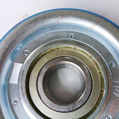 Lote de 10 rodillos para suspensión de puerta de ascensor, 85 x 20 x 6204, diámetro exterior de 80 mm, rodamiento de 20 mm, rueda de hierro azul 6204.