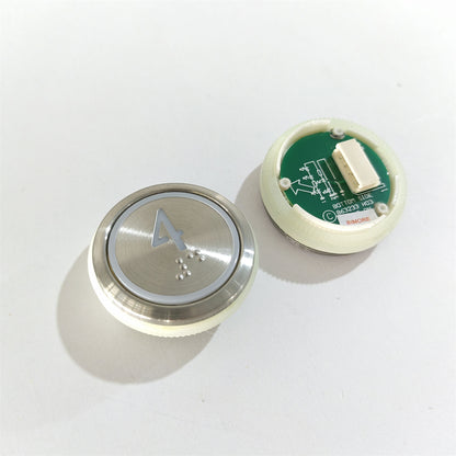 10PCS Elevator Parts 863233 H03 Stainless Elevator Button WHITE LIGHT With Braille (Number1-10 each 1pc))