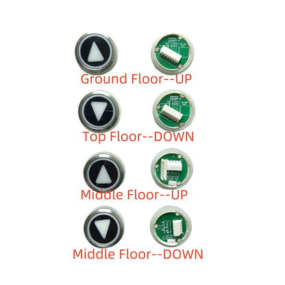 20pcs Elevator Parts A4J141673 Elevator Button  WHITE Light Use for Ground Floor/ Middle Floor/ Top Floor