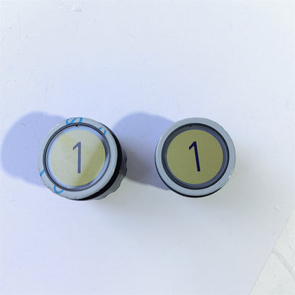 10pc KAN-XL-D2 Elevator Buttons Lift Spare Parts Round Push Button Green Light Elevator Parts