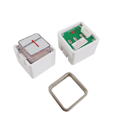 Elevator Push Button Square DA200 DC 24V/12V Red Light Without Braille Slot Opening Facing Outward