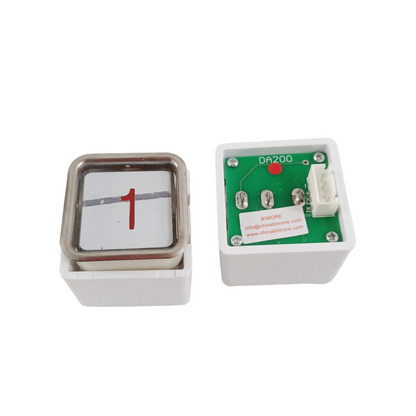 Elevator Push Button Square DA200 DC 24V/12V Red Light Without Braille Slot Opening Facing Outward