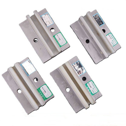 Lote de 4 zapatas guía para contrapeso de elevador DX4D (largo x ancho x alto): 140 mm, 92 mm y 33 mm de alto para 9,5/10,5/16,5/17 mm.