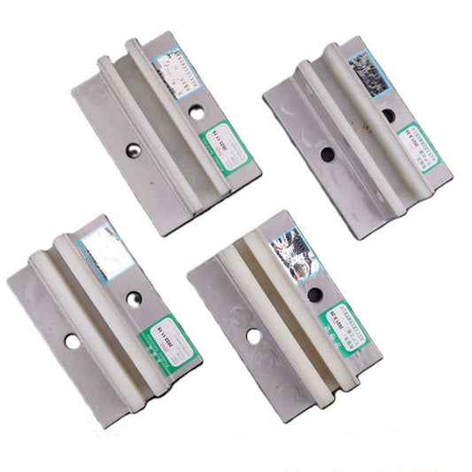 Lote de 4 zapatas guía para contrapeso de elevador DX4D (largo x ancho x alto): 140 mm, 92 mm y 33 mm de alto para 9,5/10,5/16,5/17 mm.