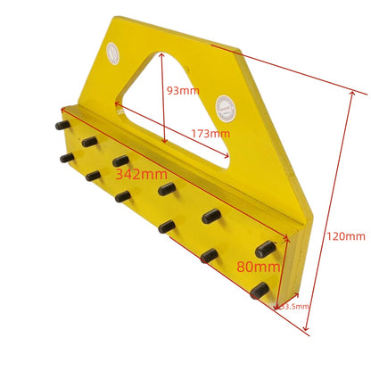 1PC/LOT Elevator Steel Belt Clamp Lifting Device 340*80 Lift Spare Parts Yellow Clip L 342mm W 80mm H 120mm Thickness 33.5mm