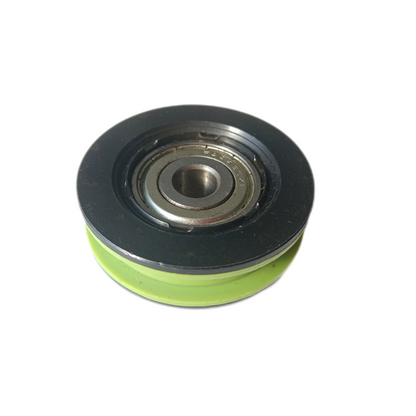 Lote de 10 rodillos de suspensión para puerta de ascensor FAA456X1, sin eje, diámetro 56/10 mm, ancho 16 mm, M10, color verde, 56 x 16 mm