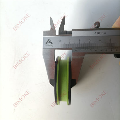 Lote de 10 rodillos de suspensión para puerta de ascensor FAA456X1, sin eje, diámetro 56/10 mm, ancho 16 mm, M10, color verde, 56 x 16 mm
