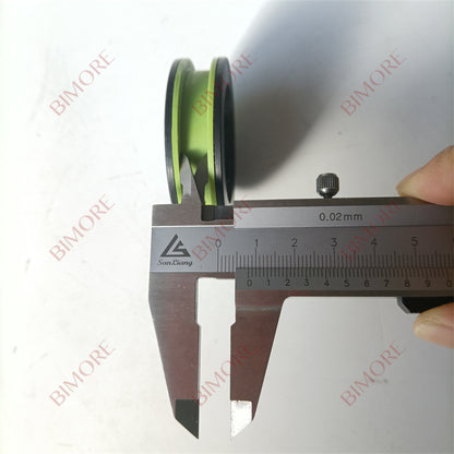 Lote de 10 rodillos de suspensión para puerta de ascensor FAA456X1, sin eje, diámetro 56/10 mm, ancho 16 mm, M10, color verde, 56 x 16 mm