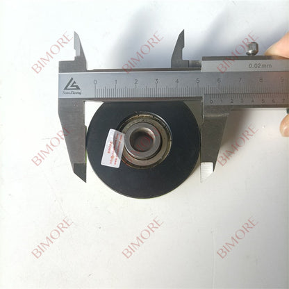 Lote de 10 rodillos de suspensión para puerta de ascensor FAA456X1, sin eje, diámetro 56/10 mm, ancho 16 mm, M10, color verde, 56 x 16 mm