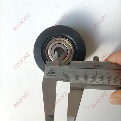 Lote de 10 rodillos de suspensión para puerta de ascensor FAA456X1, sin eje, diámetro 56/10 mm, ancho 16 mm, M10, color verde, 56 x 16 mm