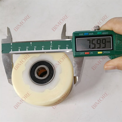 Lote de 10 rodillos para escalera mecánica GAA456CX3, 76 x 54 x 6201, diámetro exterior de 76 mm, ancho de 54 mm, rodamiento 6201