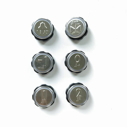 10pcs BR34C BR34CB Elevator Parts Push Button Blue White Red Light With Braille