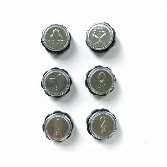 10pcs BR34C BR34CB Elevator Parts Push Button Blue White Red Light With Braille
